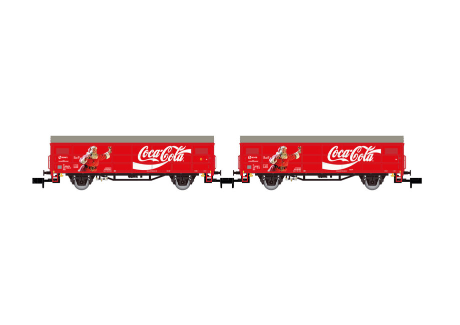 Arnold HN6645  2er-Set Gedeckte Güterwagen JPD Coca Cola Ep. IV  RENFE