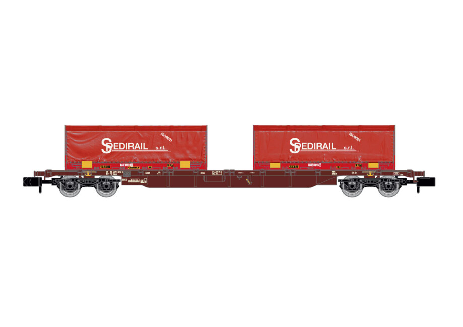 Arnold HN6654  Containerwagen Sgnss mit 2 Containern  Spedirail Ep. VI  FS