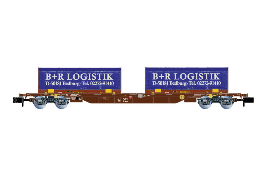 Arnold HN6658  Containerwagen mit 2 Coil-Containern B+R Logistik Ep. V-VI  SBB