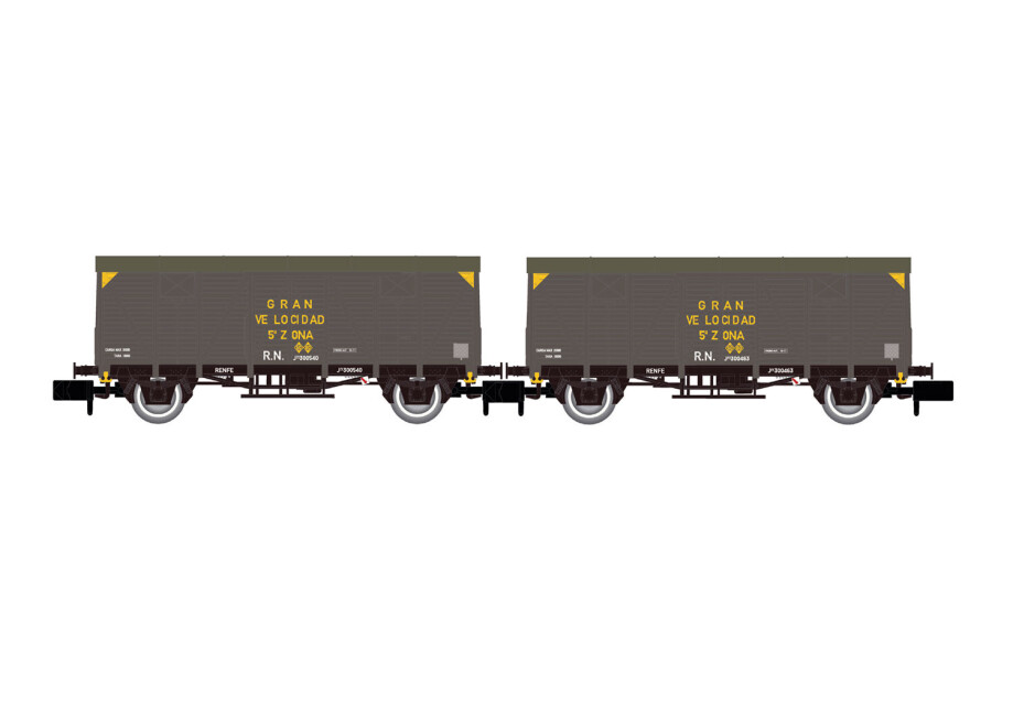 Arnold HN6660  2er-Set Güterwagen J300.000 Gran Velocidad grau Ep. III  RENFE