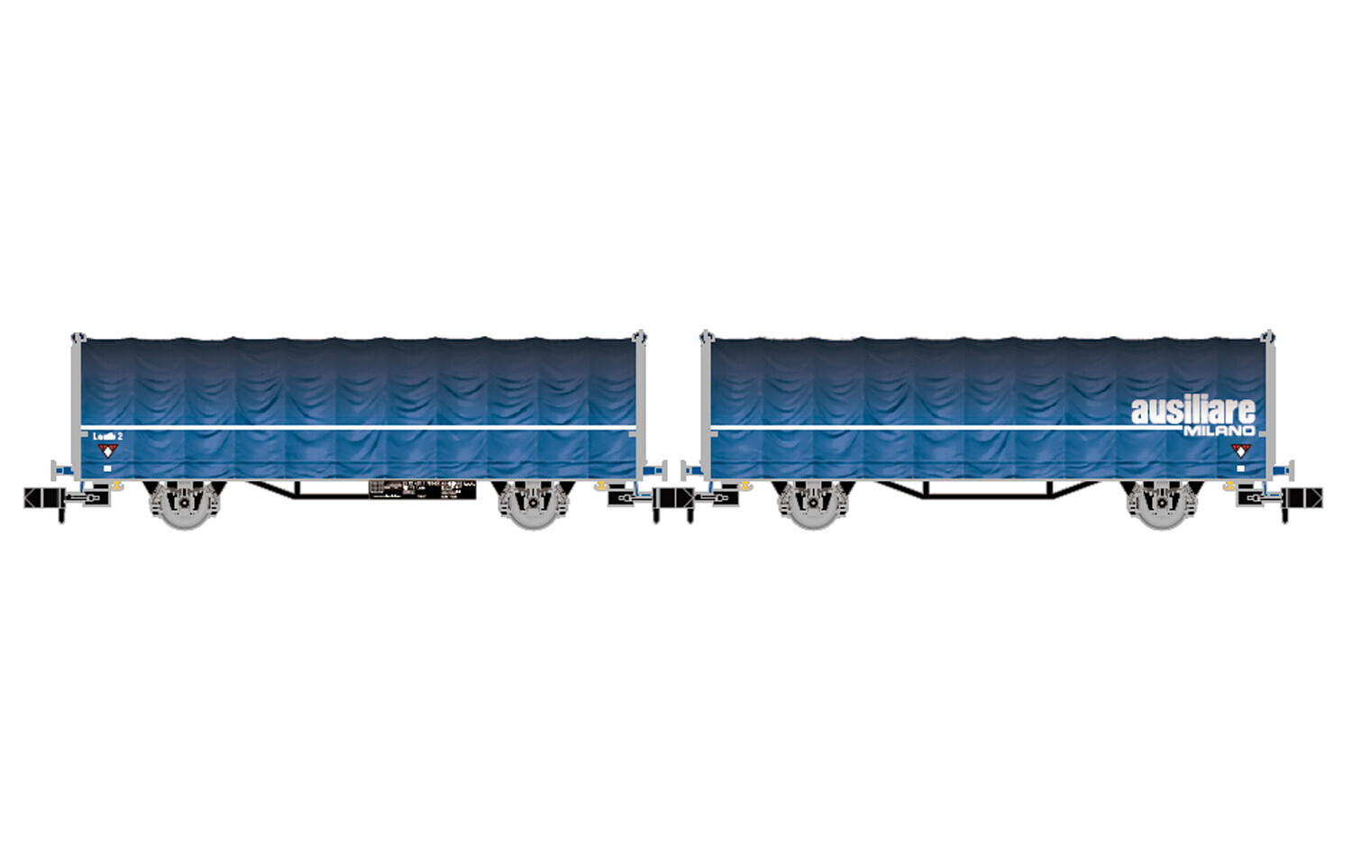 Arnold HN6698 Schiebeplanen-Doppelwagen Laails 2 „Ausiliare Milano“ E ...