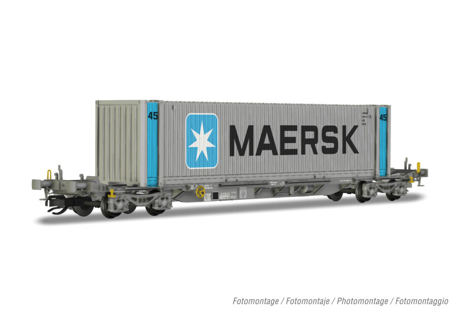 Arnold HN9739  Containerwagen Sffgmss IFA mit 45`Container Maersk Ep.VI  ERMEWA