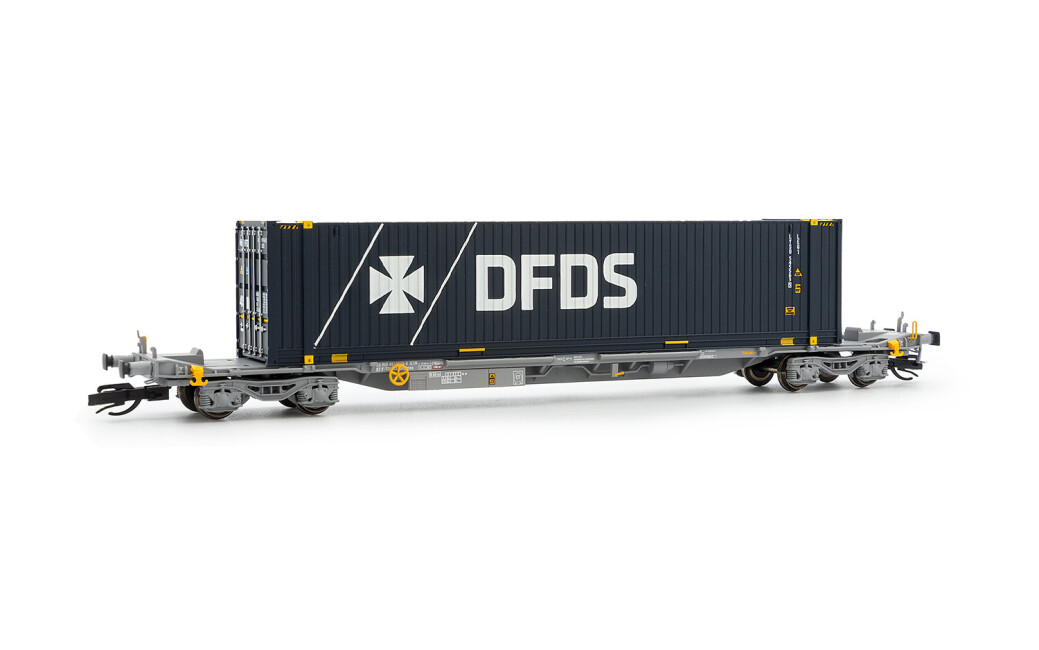 Arnold HN9751  Containerwagen Sffgmss mit 45 Container „DFDS“ Ep. VI  TOUAX