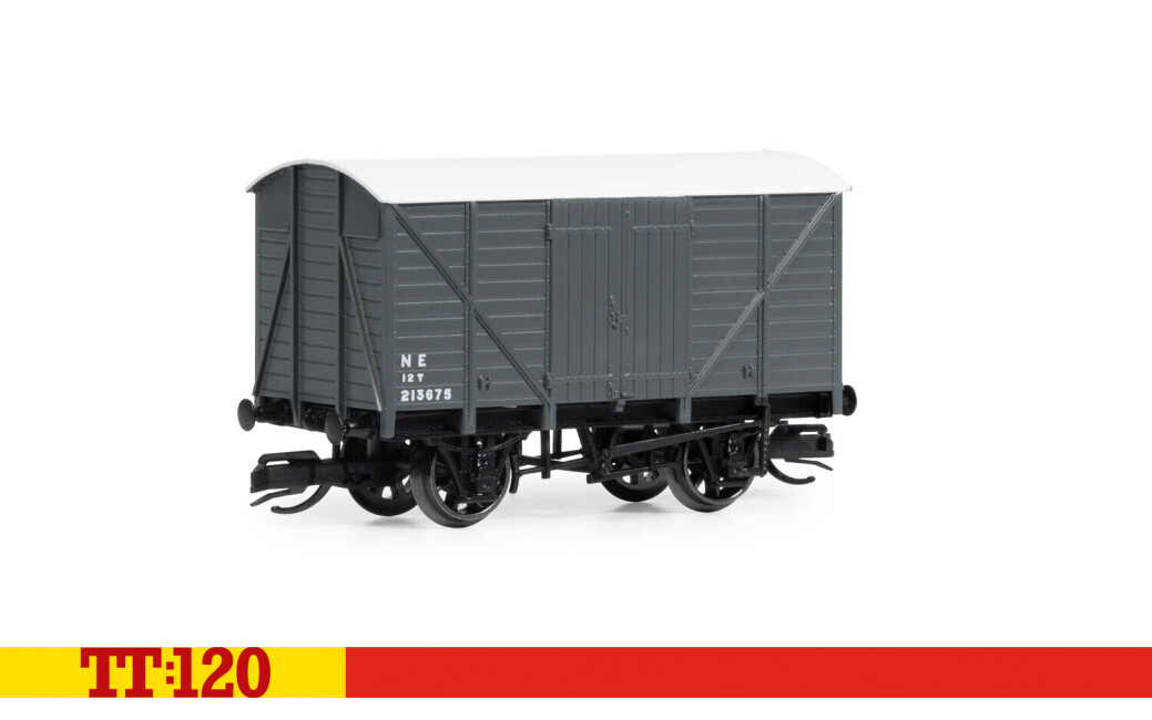 Hornby TT6005  Gedeckter Güterwagen Vent Van 727446 dunkelgrau Ep. II LNER