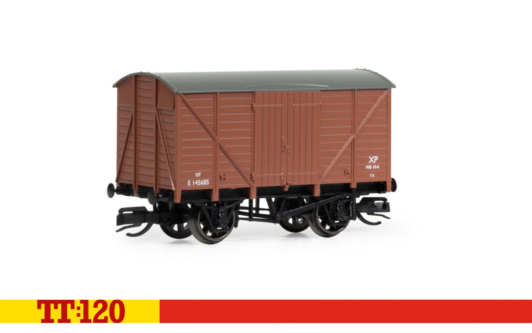 Hornby TT6006  Gedeckter Güterwagen Vent Van E156874 braun Ep. III BR