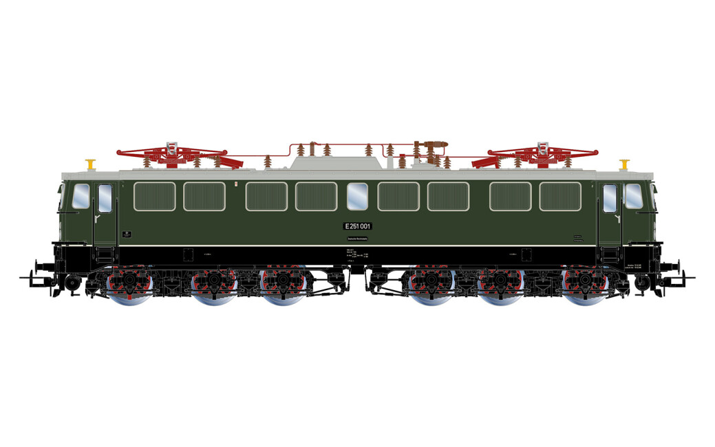 Rivarossi HR2941S  E-Lok E251 001 grün-schwarz  Ep. III  DR Sound