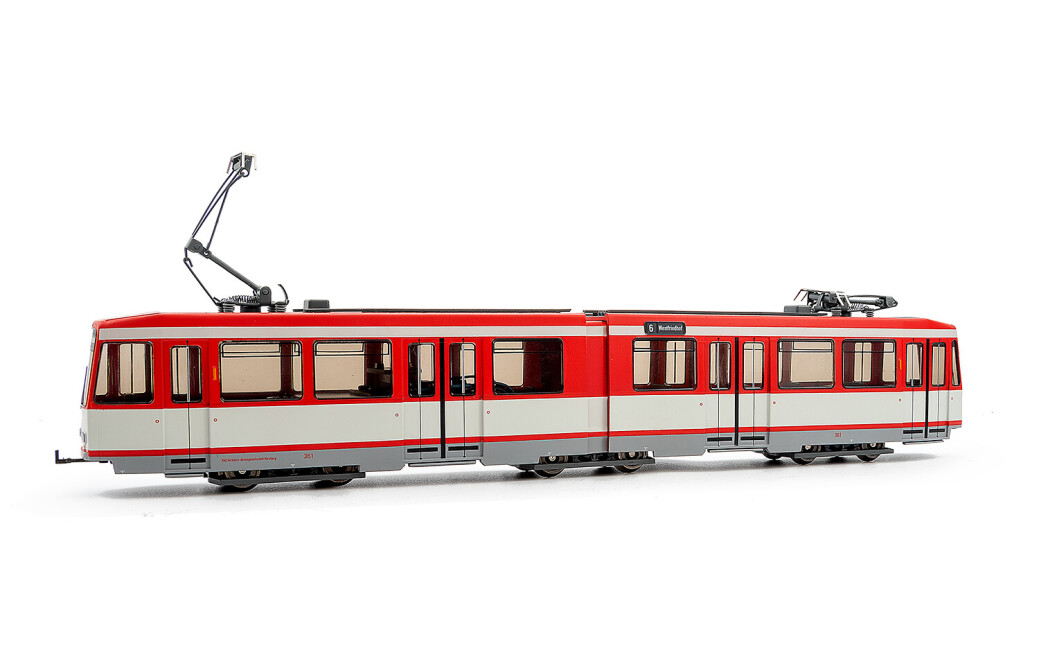 Rivarossi HR2945  Straßenbahn Tram Düwag M6 Nürnberg rot-weiss Ep. IV-V