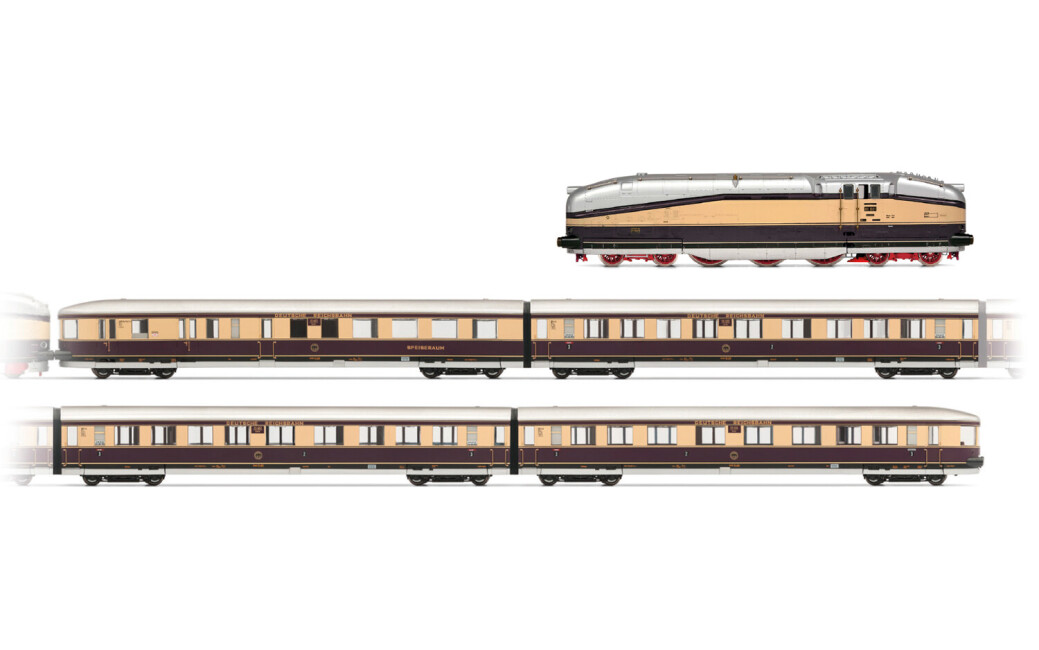 Rivarossi HR2953  Zugset Henschel-Wegmann-Zug mit Stromlinien-Dampflok 61 001 5-teilig Ep. II  DRG