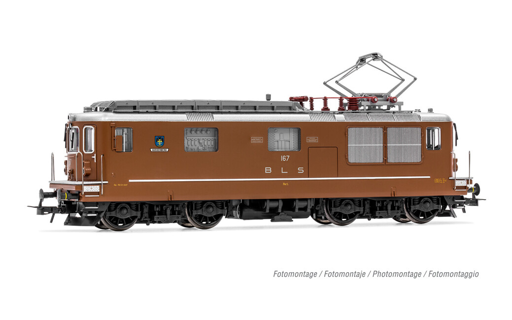 Rivarossi HR2958ACS  E-Lok Re 4/4 167 „Ausserberg“  braun  Ep. IV-V  BLS Sound