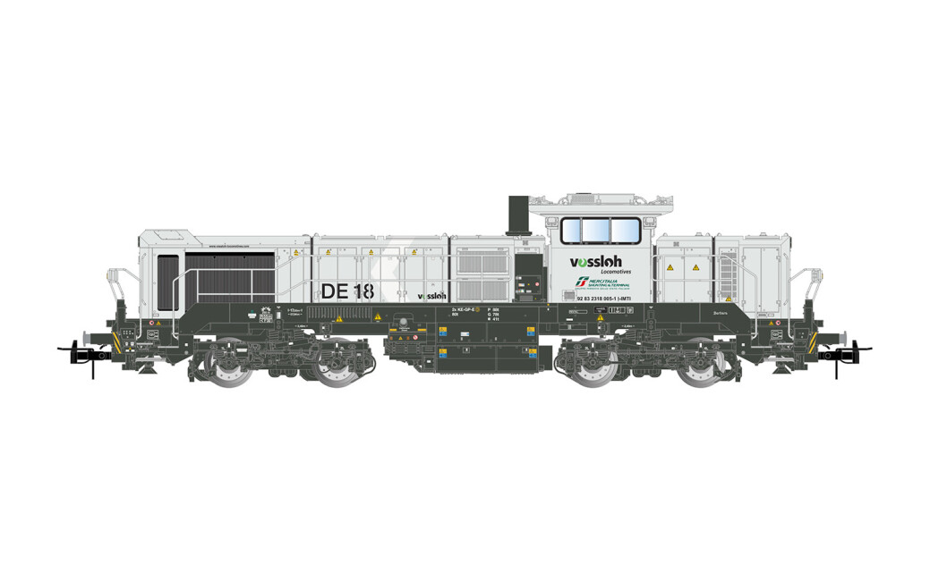 Rivarossi HR2969  Diesellok Vossloh DE 18 FS Mercitalia S&T hellgrau  Ep. VI  FS