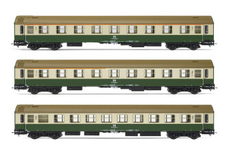 Rivarossi HR4344  3er-Set Personenwagen OSShD B beige-gr&uuml;n  Ep. IV  DR