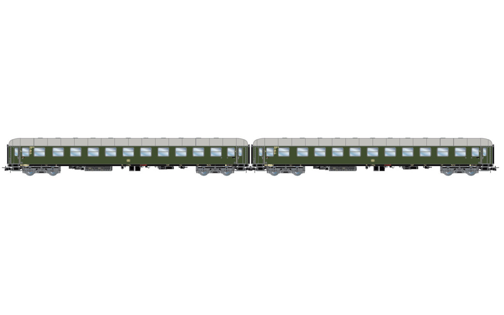 Rivarossi HR4377  2er-Set Liegewagen Bcm243 grün  Ep. III  DB