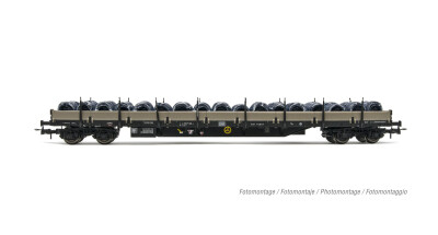 Rivarossi HR6524  Flachwagen Res mit Drahtrollen-Ladung  Ep. IV  DB