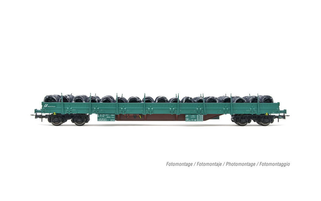 Rivarossi HR6553  Rungenwagen Res mit Drahtrollen-Ladung grün  Ep. VI  FS