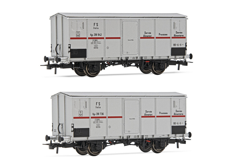 Rivarossi HR6562  2er-Set Kühlwagen Ifms Metallgehäuseweiss-rot  Ep. IIIb  FS