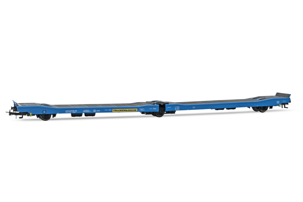 Rivarossi HR6568  Autotransportwagen Laads 3-achsig blau  Ep. VI  TRANSWAGGON