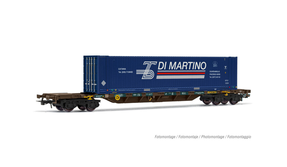 Rivarossi HR6576  Containerwagen Sgnss mit 45 Container Trenitalia  Ep. V-VI  FS