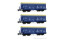 Rivarossi HR6589  3er-Set Selbstentladewagen Fals blau-gelb  Ep. VI  PKP
