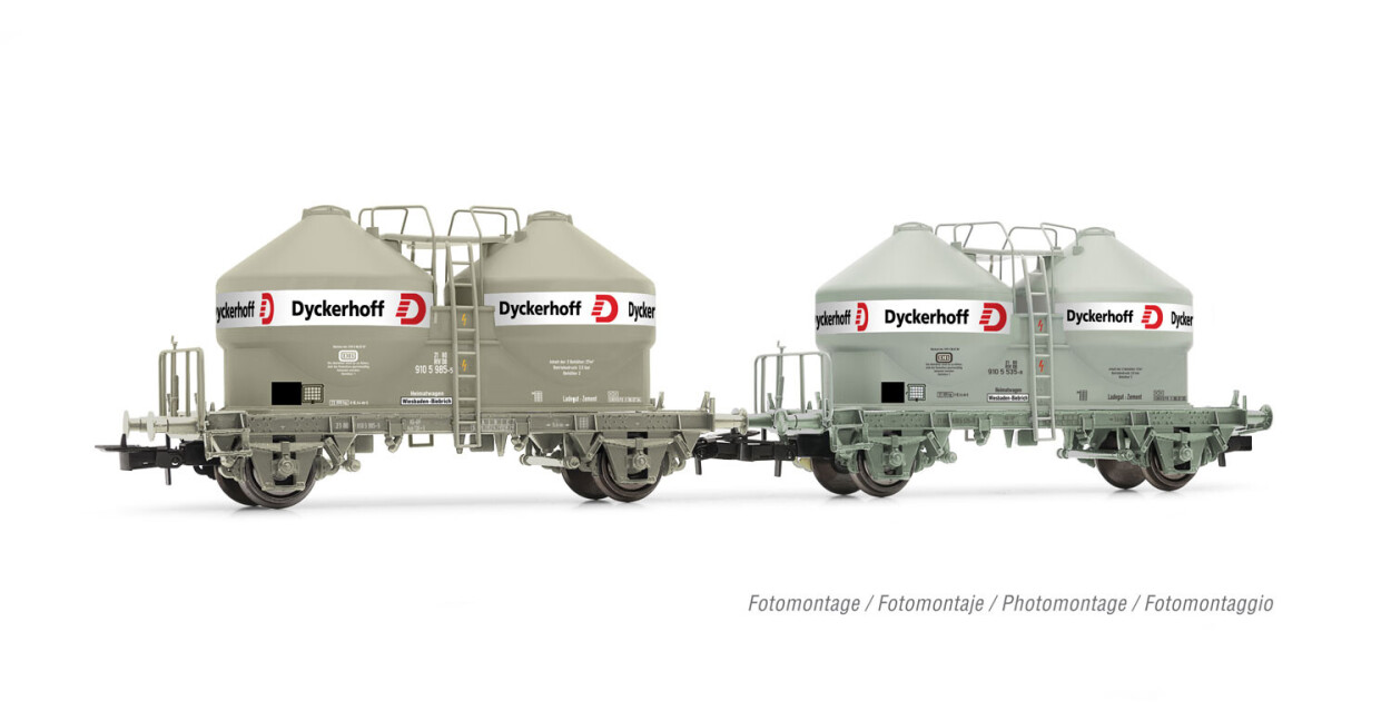 Rivarossi HR6591  2er-Set Silowagenset Ucs Dyckerhoff  Ep. IV  DB