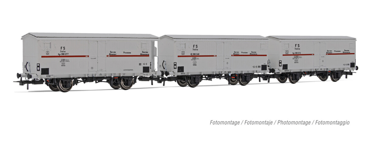 Rivarossi HR6605  3er-Set Kühlwagen Hgb weiss-rot  Ep. III  FS