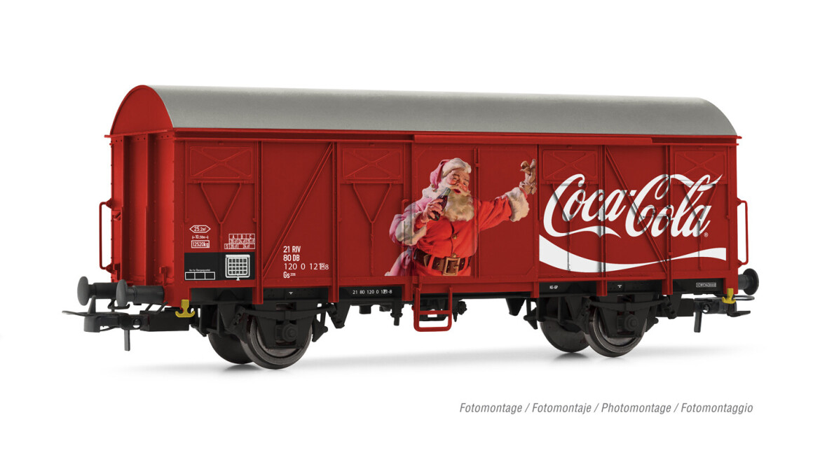 Rivarossi HR6611  Gedeckter Güterwagen Gs Coca Cola braun  Ep. IV  DB