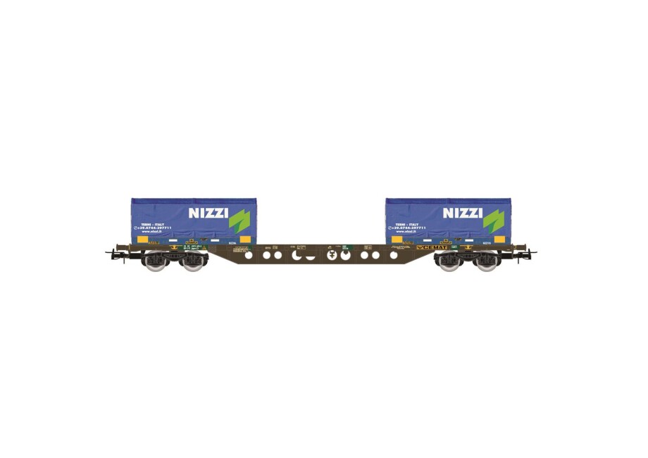 Rivarossi HR6615  Containerwagen Sgnss mit 2 Containern Nizzi  Ep. V-VI  FS