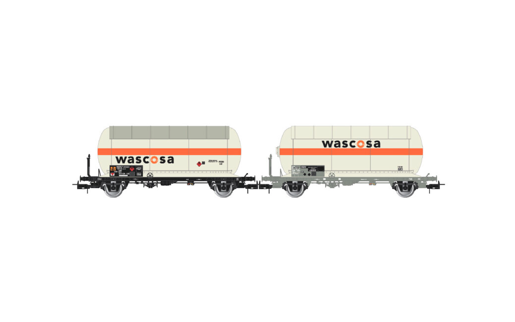 Rivarossi HR6622  3er-Set Gastankwagenset Zgs WASCOSA weiss-orange  Ep. V  SBB