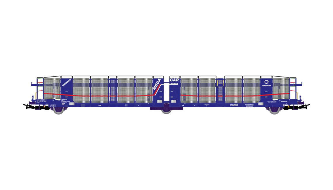 Rivarossi HR6623  Autotransportwagen Laeks Mega Car Carrier blau  Ep. V-VI  TRANSFESA