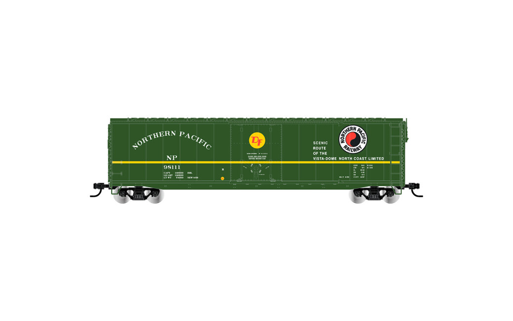 Rivarossi HR6665A  Gedeckter Güterwagen Northern Pacific. 98111 grün Ep. IV-V  NP