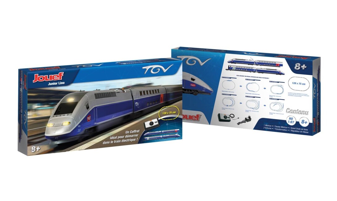 Jouef HJ1061  Start-Set Triebzug TGV mit Doppelstockwagen blau-silber Ep. V-VI  SNCF