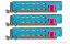 Jouef HJ3010  3er-Set Erg&auml;nzungswagen TGV OuiGo Duplex 3x 2.Kl. blau  Ep. VI  SNCF