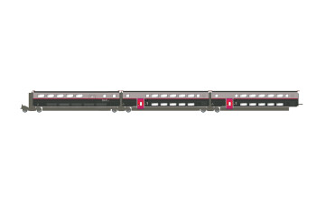 Jouef HJ3016  3er-Set Erg&auml;nzungswagen TGV Carmilion Duplex 1.Kl. + Bar blau  Ep. VI  SNCF