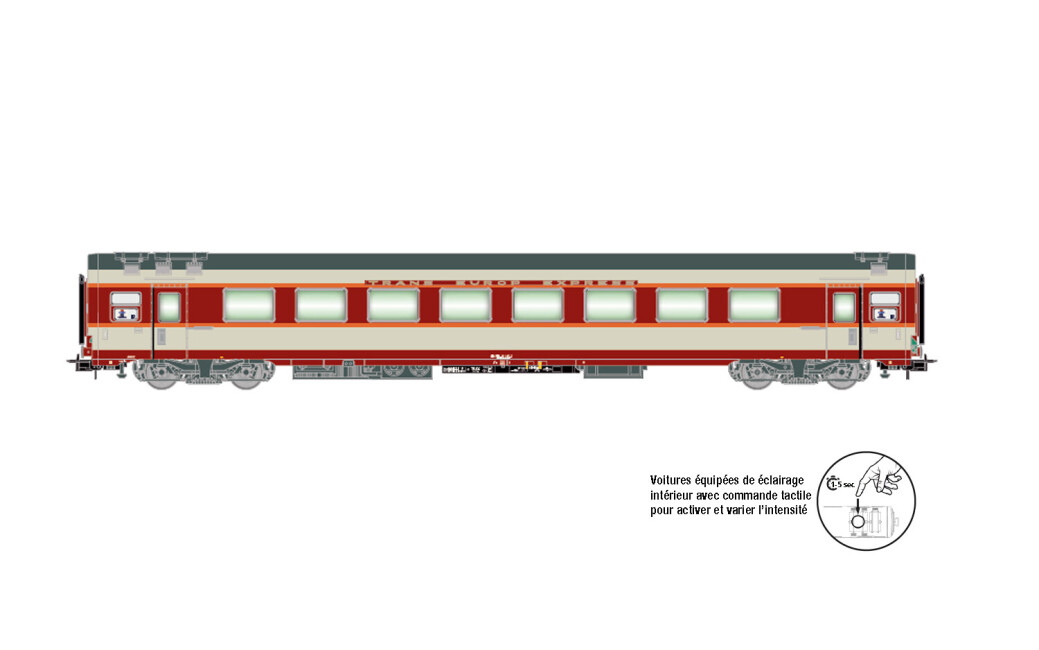 Jouef HJ4193  Personenwagen A8u Gran-Confort TEE Kléber  Ep. I  SNCF