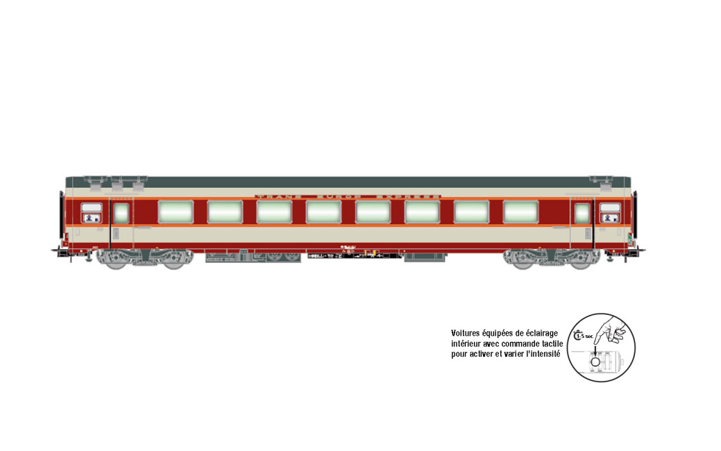 Jouef HJ4194  Personenwagen A8tu Gran-Confort TEE Kléber  Ep. I  SNCF