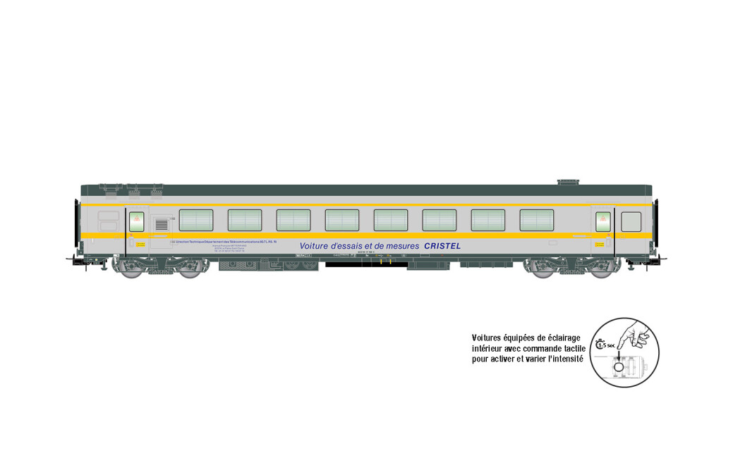 Jouef HJ4195  Versuchs- und Messwagen CRISTEL in silber-gelb  Ep. VI  SNCF