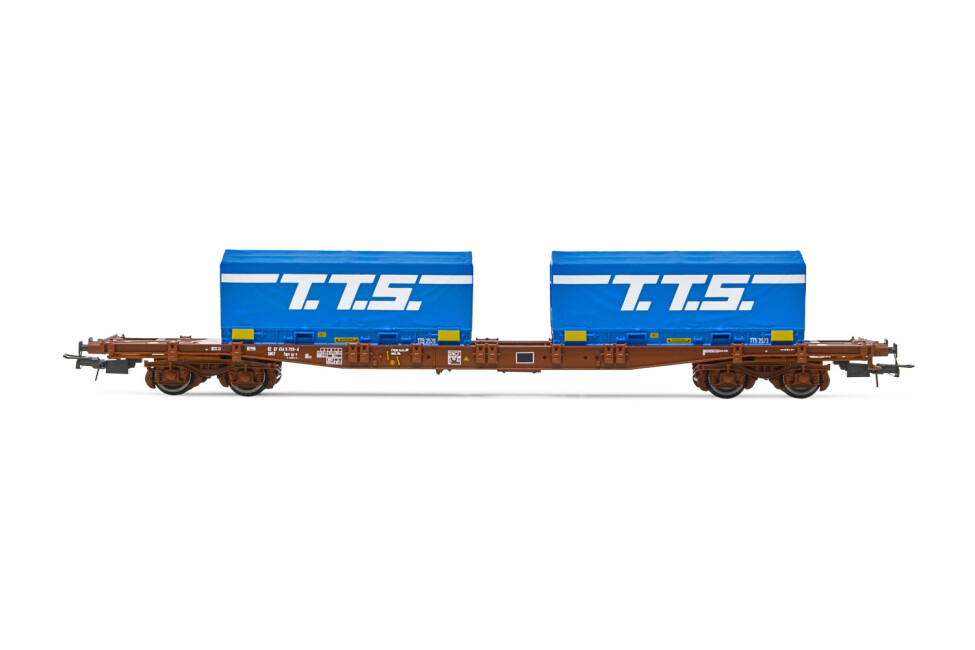 Jouef HJ6259  Containerwagen S70 mit 2 Coil-Containern T.T.S.  Ep. V  SNCF