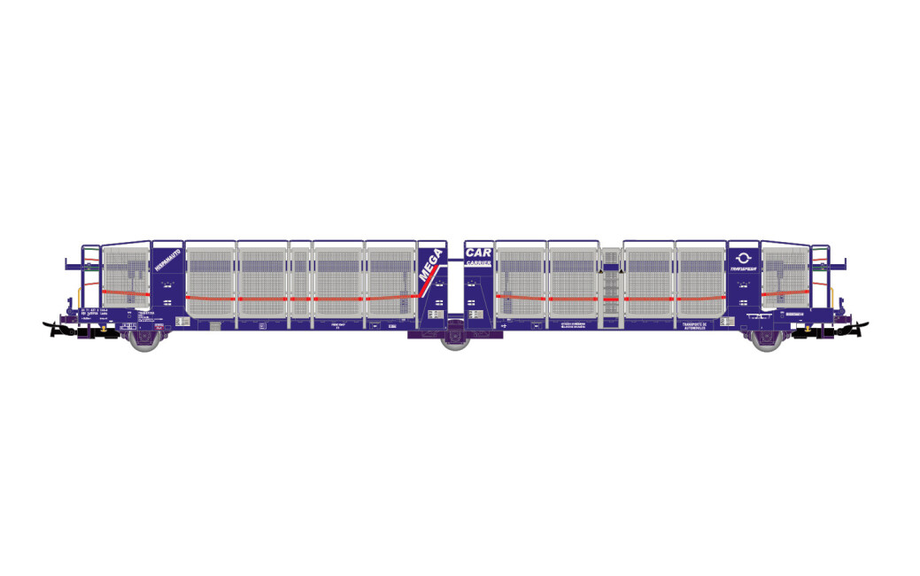 Jouef HJ6297  Autotransportwagen Laeks MEGA CAR CARRIER silber  Ep. VI  TRANSFESA