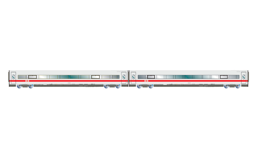 Lima HL4678  2er-Set Ergänzungswagen für Triebzug ICE 1 BR 401 weiss-rot  Ep. VI  DB AG