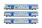 Lima HL5050  3er-Set Doppelstockwagen Vivalto mit Steuerwagen weiss-blau  Ep. VI  FS