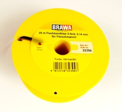 Brawa 32394  Flachband-Litze 3x 0,14mm h-braun-schwarz-d-braun 25m-Spule