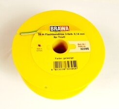 Brawa 32395  Flachband-Litze 3x 0,14mm gelb-weiss-gr&uuml;n 25m-Spule