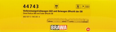 Brawa 44743  Diesel-Triebwagen  660 507-5 2-teilig  Ep. IV DB Sound  AC
