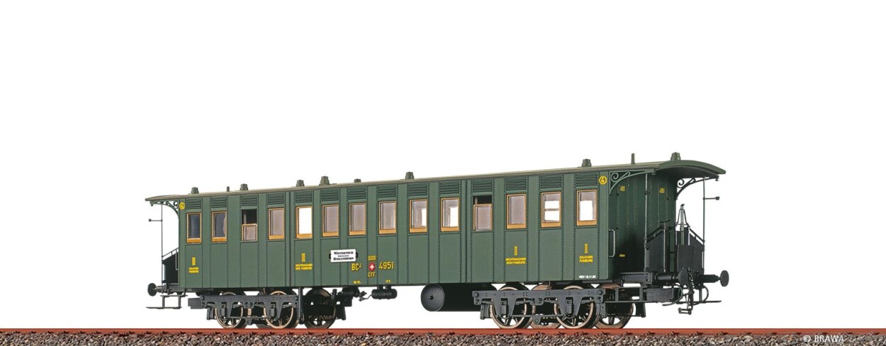 Brawa 45713  Personenwagen BC4  4951  Ep. II SBB