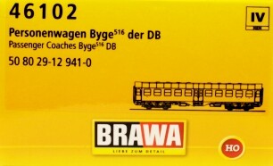 Brawa 46102  Personenwagen Byg 516  Dortmund  Ep. IV DB