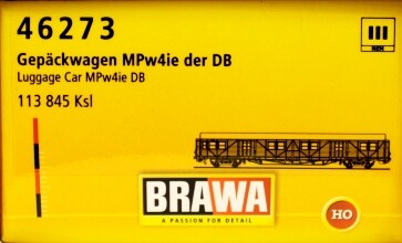 Brawa 46273  Gep&auml;ckwagen MPw4ie  113 845 Kassel  Ep. III DB