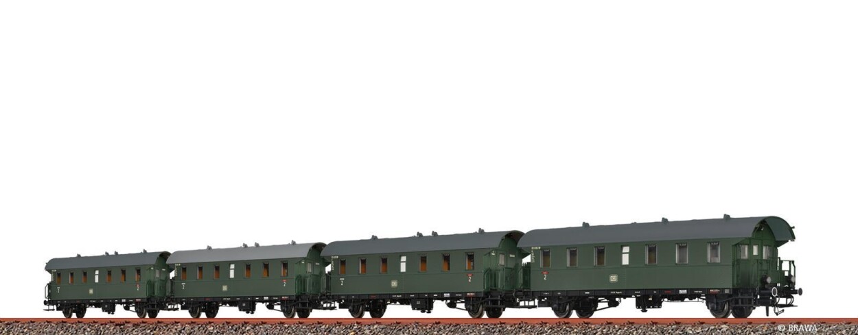 Brawa 46779  4er-Set Personenwagen Bif-28 / Bi-28 Wendezug  Ep. III DB