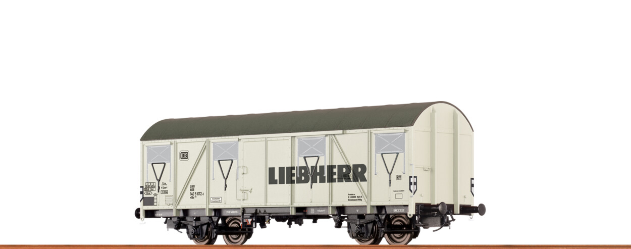 Brawa 47282  Gedeckter Güterwagen Gbs245 „Liebherr”  Ep. IV DB