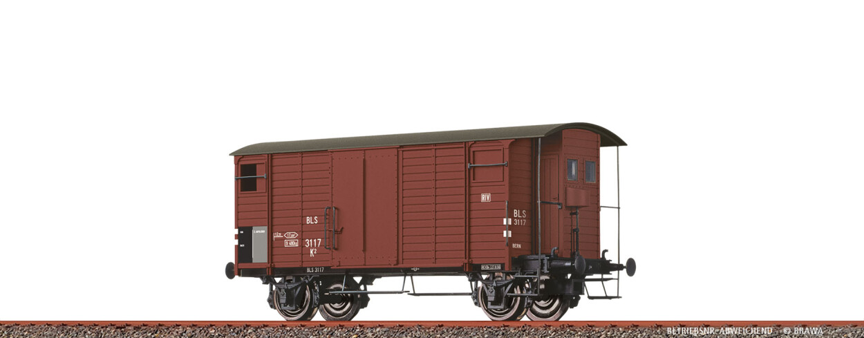 Brawa 47881  Gedeckter Güterwagen K2  3077  Ep. III BLS