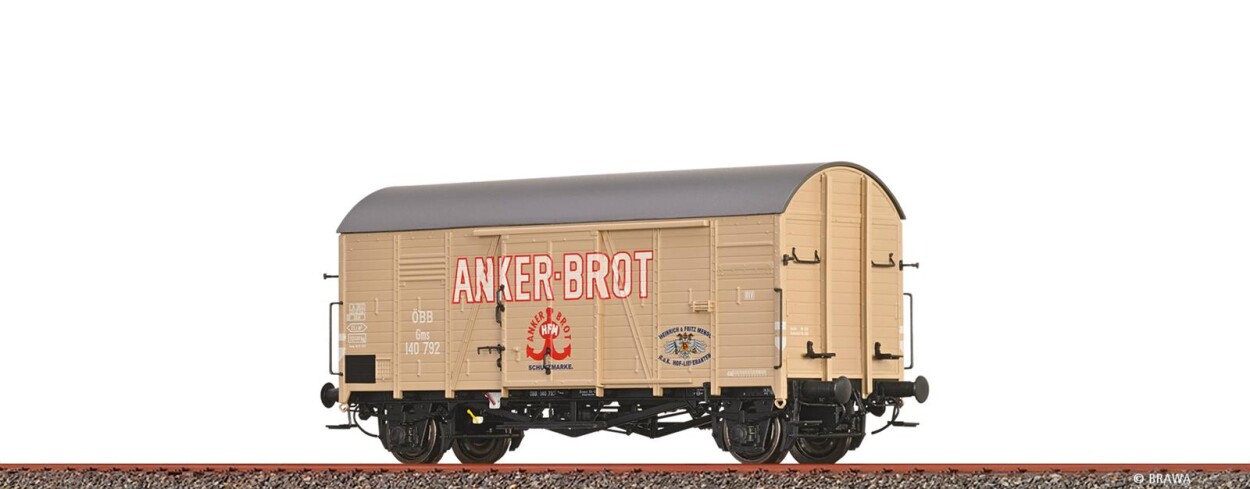 Brawa 47988  Gedeckter Güterwagen Gms "Anker Brot"  140 792  Ep. III ÖBB