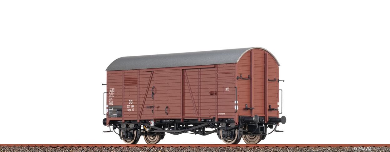 Brawa 47996  Gedeckter Güterwagen Gmrs 30  227 598  Ep. III DB